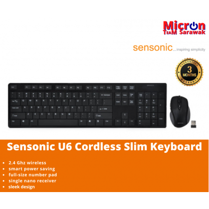 Sensonic U6 Cordless Slim Keyboard (978086033000)